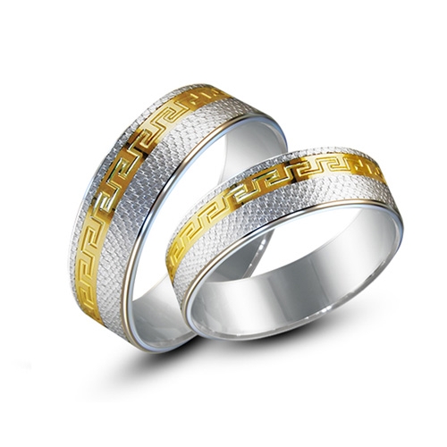 Obrączka srebrno-złota  s-z22g