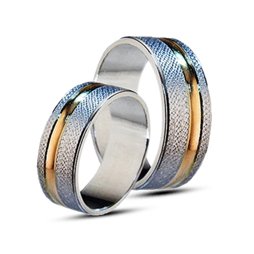  Obrączka srebrno-złota  s-z9w